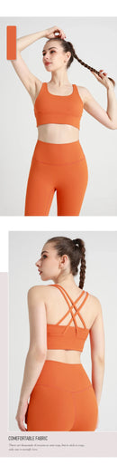 Novo verão sexy sutiãs esportivos mulheres colete de fitness esportes topo cruz volta yoga sutiã correndo fitness respirável à prova de choque sutiã de yoga