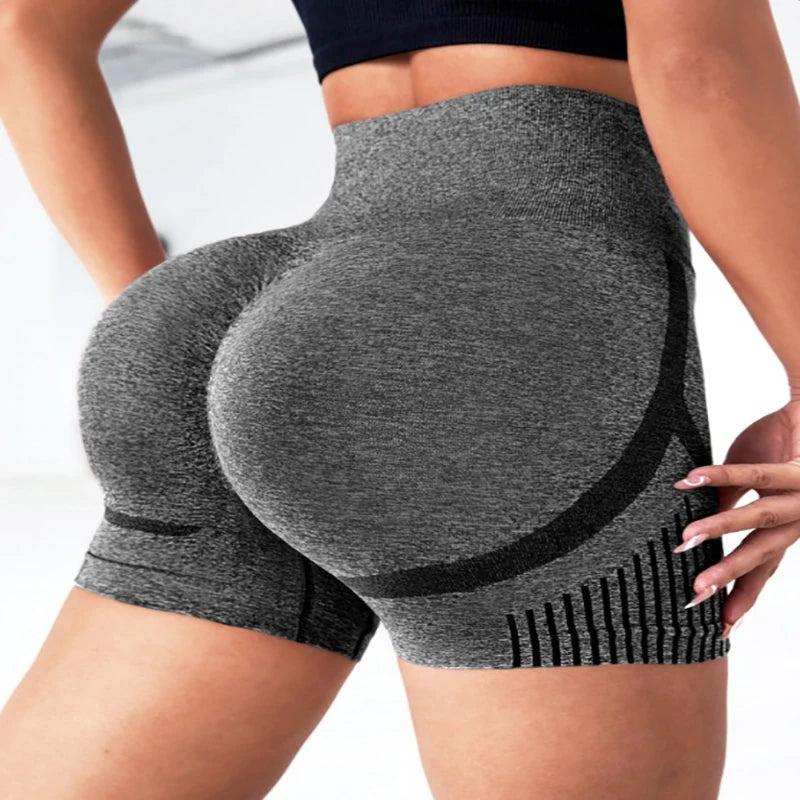 Leggings de yoga europa e os estados unidos sem costura alta elástica cintura alta secagem rápida lazer esportes yoga wear shorts para mulher