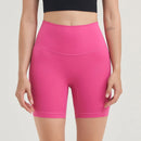SOISOU Shorts femininos de nylon, academia, yoga, leggings, cintura alta, elástico, apertado, respirável, sem linhas estranho, shorts de ciclismo femininos