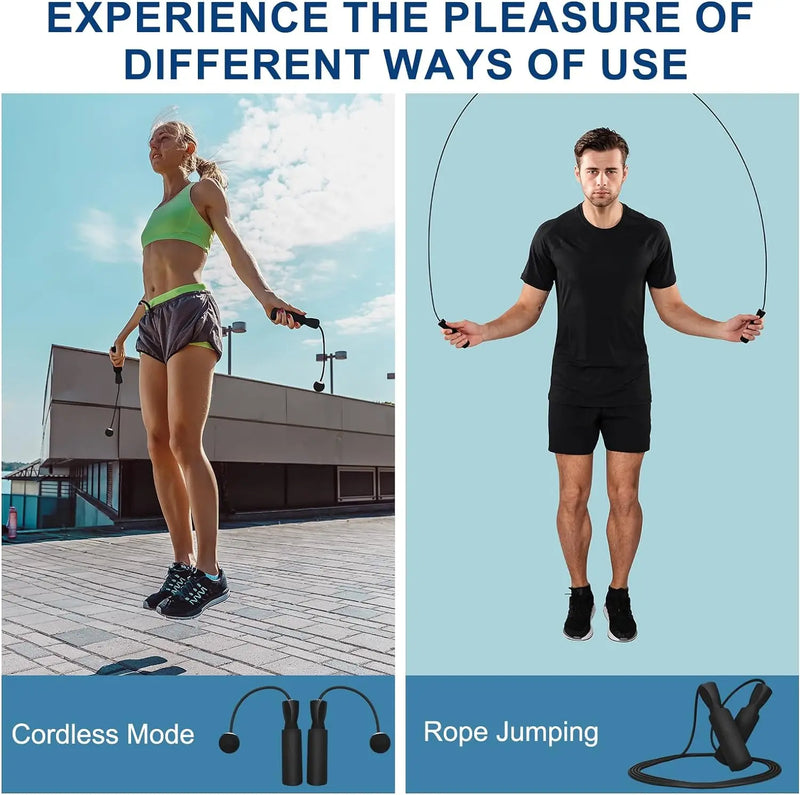 1pc corda de pular sem fio pesada, corda de pular de fitness com bola grande, adequada para esportes internos domésticos, queima de gordura