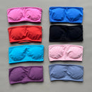 ASHLIMO Sutiã esportivo feminino bandeau sem costas, gola halter, regata de ioga, sem costura, treino, academia, tubo curto