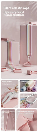Kit de pilates com faixas de resistência, pilates de ioga multifuncional, kit de resistência portátil para academia em casa, exercícios de corpo inteiro