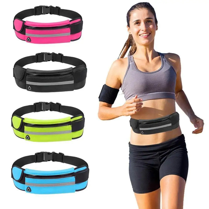 1pcs colorido impermeável neoprene fanny pacote correndo homem cintura saco