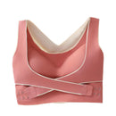 Sutiã esportivo de tecido sem costura de alta elasticidade, suporte confortável, plus size, sutiã esportivo feminino ajustável com design à prova de choque