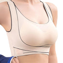 Sutiã esportivo de tecido sem costura de alta elasticidade, suporte confortável, plus size, sutiã esportivo feminino ajustável com design à prova de choque