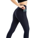 Moda feminina bolso bolha calças elásticas magro leggings ginásio correndo ciclismo calças de fitness cintura alta hip lift leggings feminino