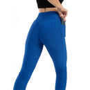 Moda feminina bolso bolha calças elásticas magro leggings ginásio correndo ciclismo calças de fitness cintura alta hip lift leggings feminino