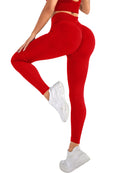 Leggings femininas treino cintura cruzada elástica bolha bunda fitness sem costura yoga esportes calças apertadas