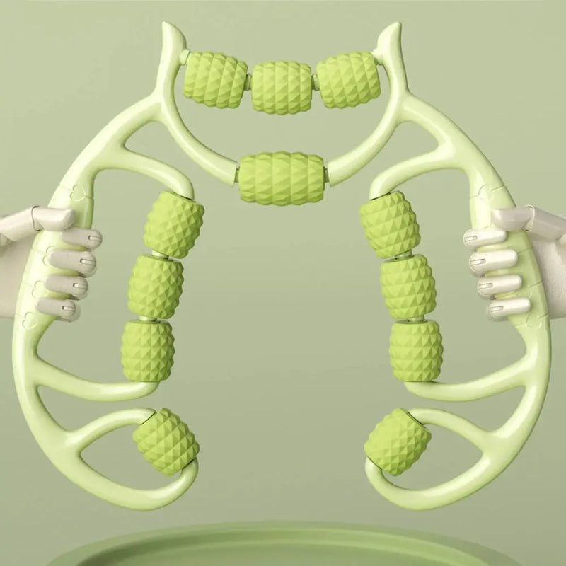 12 rodadas de equipamento de massagem de relaxamento e alongamento muscular de emagrecimento de perna circular, artefato de emagrecimento de perna, braçadeira circular de perna