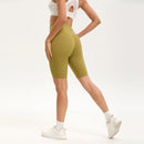 Shorts de treino de fitness feminino cintura alta apertado ciclismo yoga shorts verão respirável calças esportivas de secagem rápida ginásio correndo calças