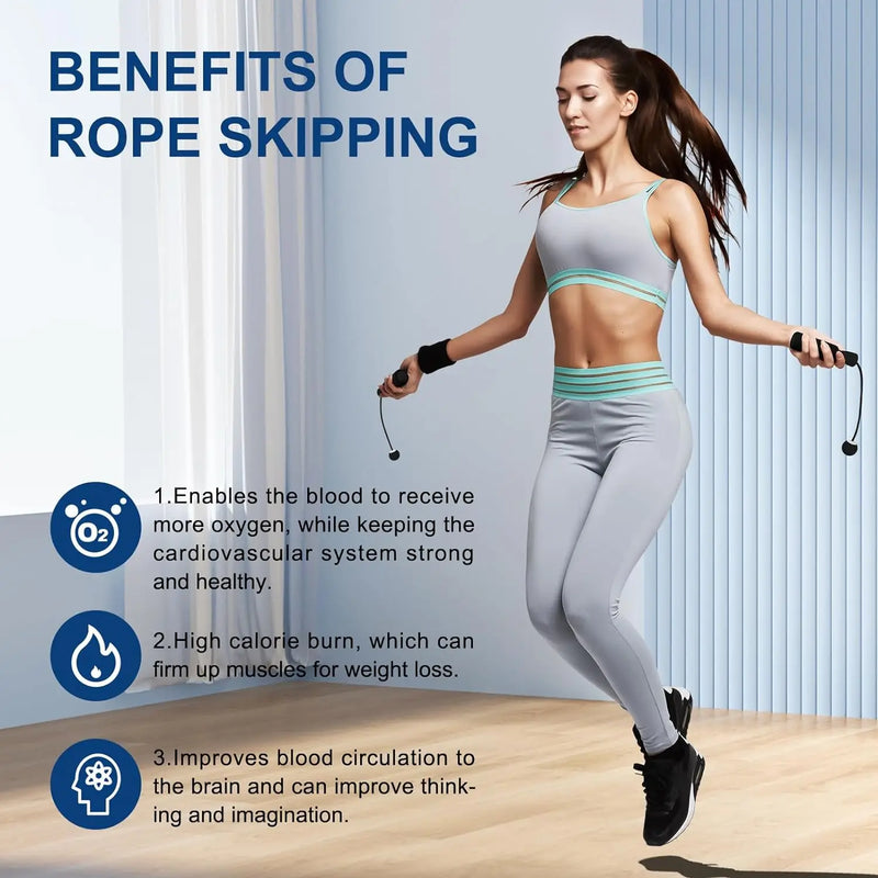 1pc corda de pular sem fio pesada, corda de pular de fitness com bola grande, adequada para esportes internos domésticos, queima de gordura