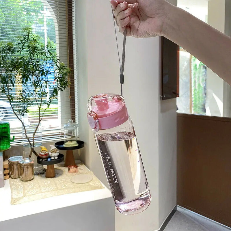 Garrafa de água transparente esportiva 780ml portátil ginásio viagem transparente garrafa à prova de vazamento garrafa fosca