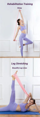 Yoga pilates faixa de resistência portátil esportes fitness treinamento longo estiramento força em casa elástico exercício cinto tensão