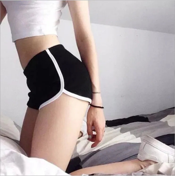 Calções Esportivos de Cintura Alta Hip Lift para Mulheres, Collants Bolsos Laterais, Roupa Esportiva de Ginásio Secagem Rápida, Corrida e Yoga, Calças Cortadas, Fitness e Nudez