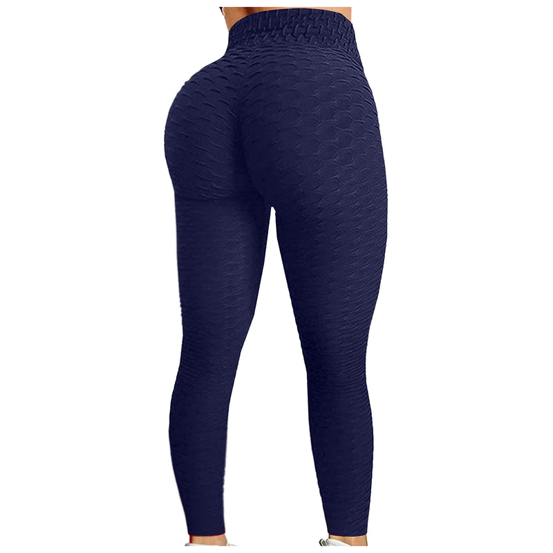 Mulheres cintura alta queimado calças de ioga, bolha hip levantamento, exercício, dança calças, ginásio Fitness, corrida esportes