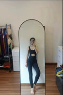 Conjuntos de yoga macacões feminino v-back uma peça alta elástica bodysuits roupas esportivas fitness acolchoado náilon macio ginásio treino macacão