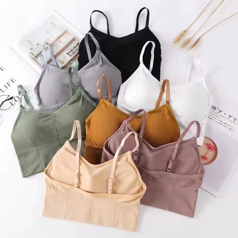 Sem costas roupas esportivas mulher ginásio sutiã esportivo sem costura roupa interior das mulheres alça de ombro ajustável interior acolchoado yoga colete bralette