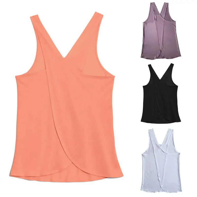 Mulheres criss cross back sem mangas treino esportes yoga colete regata activewear esportes sem costas fitness ginásio camisas topos