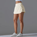 Esportes ao ar livre yoga saia badminton tênis saia de cintura alta respirável suor saia ativo atlético yoga fitness saia curta