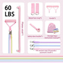 Kit de pilates com faixas de resistência, pilates de ioga multifuncional, kit de resistência portátil para academia em casa, exercícios de corpo inteiro