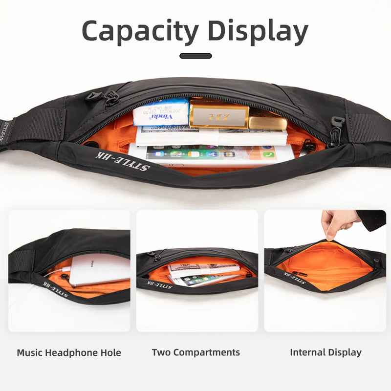 Hcankcan casual à prova dwaterproof água saco de cintura dos homens moda camuflagem bum hip pacote dinheiro telefone fanny saco para mulheres ykk zíper bolsa de ombro