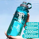 Garrafa de água esportiva de grande capacidade, 2l, 3l, com filtro, copo de água de plástico ecológico, portátil, garrafa de bebida fitness, chaleira sem bpa