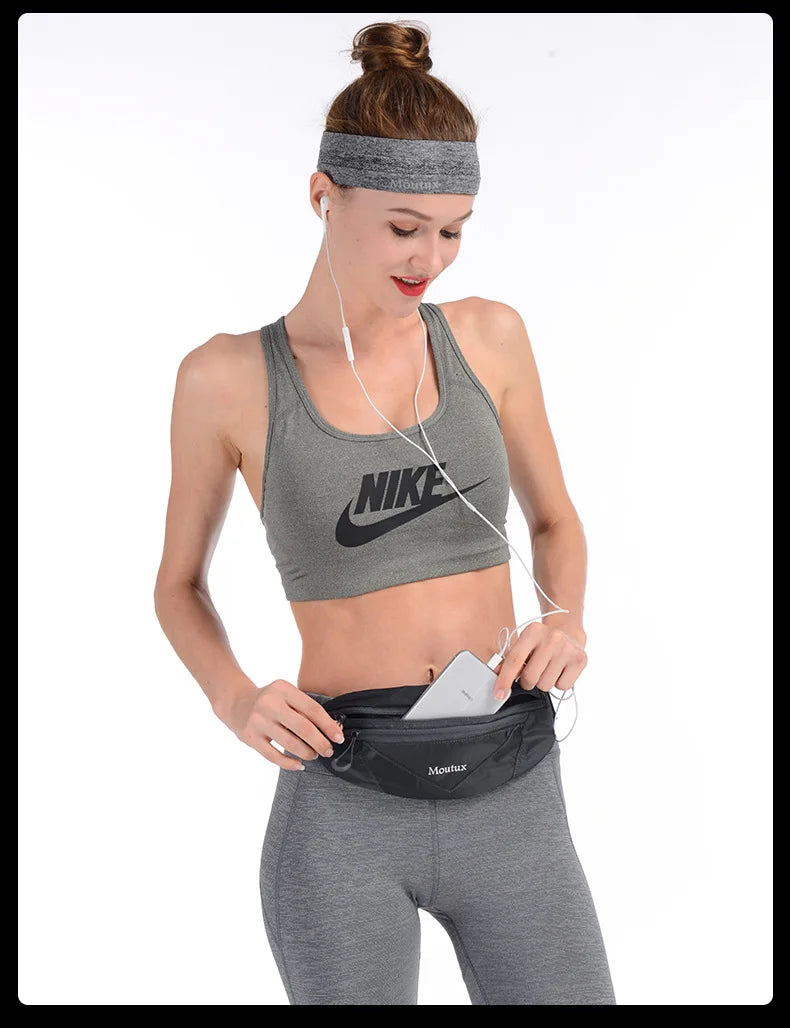 Bolsa de cintura para telefone de corrida, bolsa esportiva, equipamento multifuncional ao ar livre para homens e mulheres, mini ultrafino invisível à prova d'água