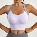 Aiihuug sutiã de yoga cruzado volta ginásio sutiã de fitness treino sutiãs de golfe controle de salto esportes topos elásticos colheitas de golfe ginásio topos