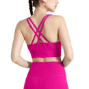 Novo verão sexy sutiãs esportivos mulheres colete de fitness esportes topo cruz volta yoga sutiã correndo fitness respirável à prova de choque sutiã de yoga