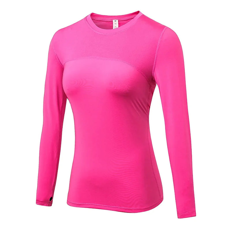 Camiseta esportiva de yoga de manga longa feminina legal seco atlético correndo caminhadas yoga topo fitness correndo camisas de treino