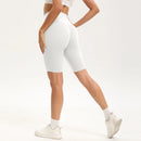 Shorts de treino de fitness feminino cintura alta apertado ciclismo yoga shorts verão respirável calças esportivas de secagem rápida ginásio correndo calças