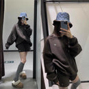 Al yoga topo accolade tripulação pescoço pulôver confortável simplicidade cor sólida tripulação-pescoço pulôver de manga comprida com capuz ginásio topos