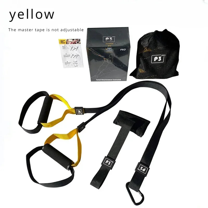 Correia de treinamento de suspensão fitness força power suspensão trainer ajustável yoga cinta montagem na parede profissional trx tensor