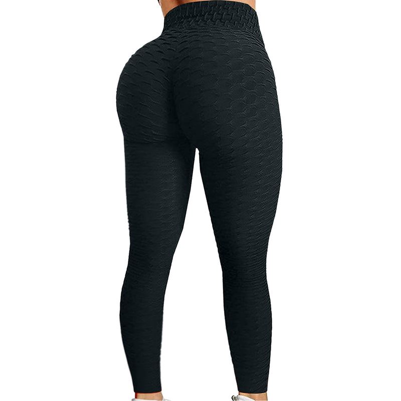 Mulheres cintura alta queimado calças de ioga, bolha hip levantamento, exercício, dança calças, ginásio Fitness, corrida esportes