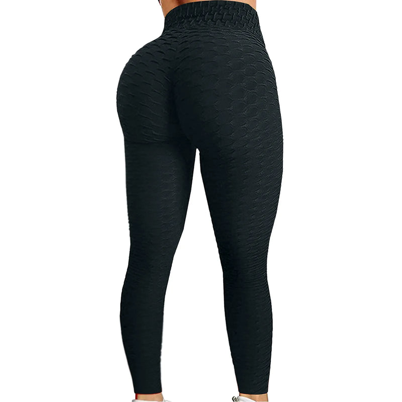 Mulheres cintura alta queimado calças de ioga, bolha hip levantamento, exercício, dança calças, ginásio Fitness, corrida esportes