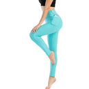 Moda feminina bolso bolha calças elásticas magro leggings ginásio correndo ciclismo calças de fitness cintura alta hip lift leggings feminino