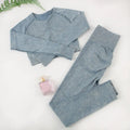 Chrleisure conjunto esportivo de lavagem para mulheres, sem costura, yoga, manga longa, fitness, com levantamento de bunda, leggings de treino, academia