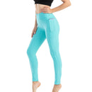 Moda feminina bolso bolha calças elásticas magro leggings ginásio correndo ciclismo calças de fitness cintura alta hip lift leggings feminino