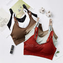 Sutiã sem costura feminino copo cheio sutiã respirável conforto respirável sutiã de sono correndo fitness sutiã esportivo suspensórios