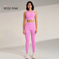 Conjunto de roupas de yoga feminino cintura alta leggings e topo duas peças sem costura roupas de exercício de fitness roupa interior de fitness plus size