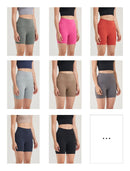 SOISOU Shorts femininos de nylon, academia, yoga, leggings, cintura alta, elástico, apertado, respirável, sem linhas estranho, shorts de ciclismo femininos