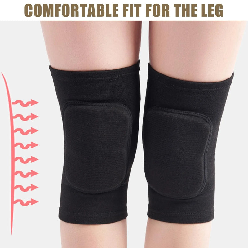 2 pçs esportes compressão joelheiras elástico joelho protetor espessamento esponja joelho cinta suporte para dança treino treinamento