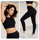 Conjunto de roupas de yoga feminino cintura alta leggings e topo duas peças sem costura roupas de exercício de fitness roupa interior de fitness plus size