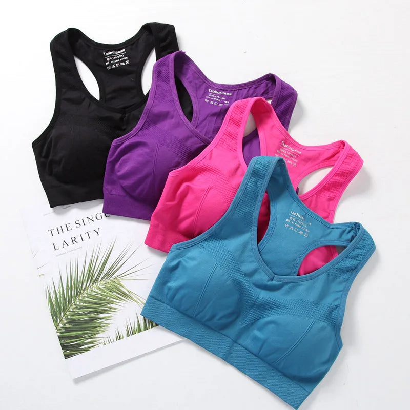 Sutiã esportivo feminino superior push up sutiã de fitness underwear esporte topos respirável correndo colete ginásio sutiã ativo