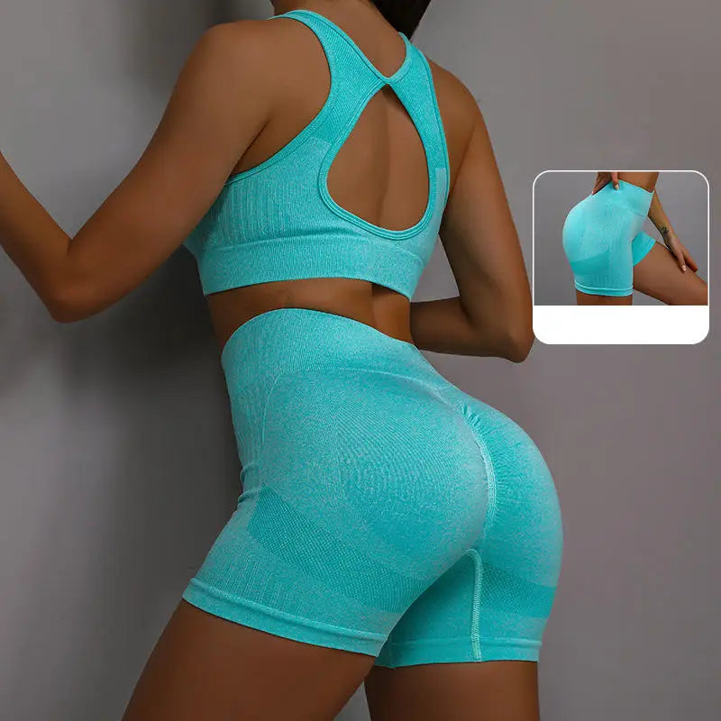 Terno de yoga yoga esportes roupa interior feminina terno de fitness colete correndo esportes yoga shorts conjunto de yoga conjunto de treino