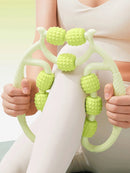 12 rodadas de equipamento de massagem de relaxamento e alongamento muscular de emagrecimento de perna circular, artefato de emagrecimento de perna, braçadeira circular de perna