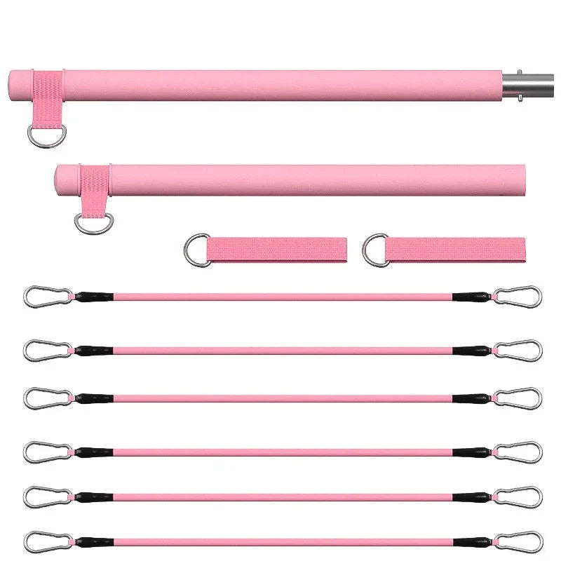 Kit de pilates com faixas de resistência, pilates de ioga multifuncional, kit de resistência portátil para academia em casa, exercícios de corpo inteiro