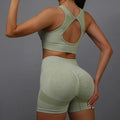 Terno de yoga yoga esportes roupa interior feminina terno de fitness colete correndo esportes yoga shorts conjunto de yoga conjunto de treino