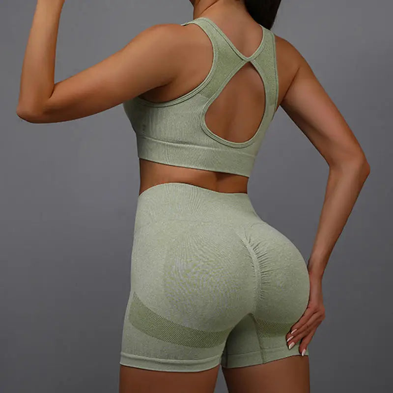 Terno de yoga yoga esportes roupa interior feminina terno de fitness colete correndo esportes yoga shorts conjunto de yoga conjunto de treino
