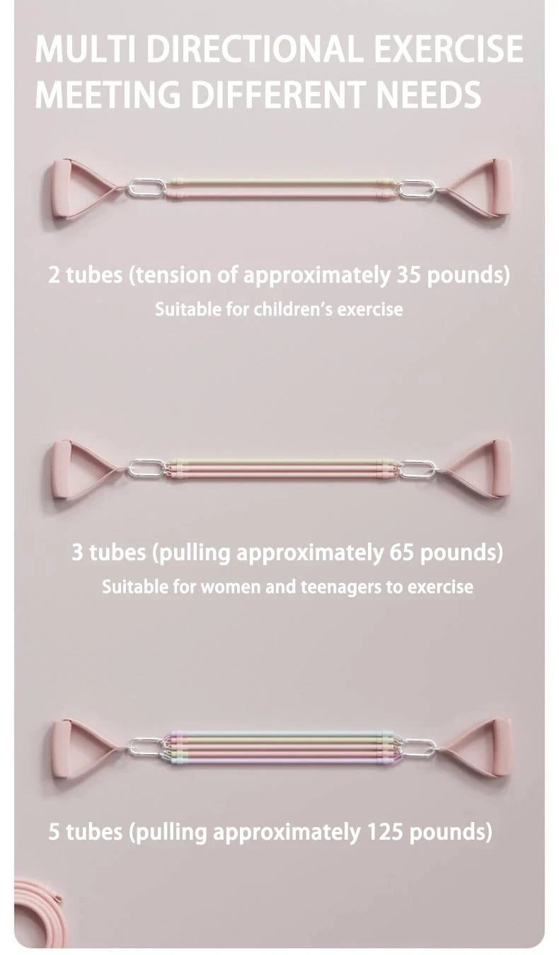 Kit de pilates com faixas de resistência, pilates de ioga multifuncional, kit de resistência portátil para academia em casa, exercícios de corpo inteiro